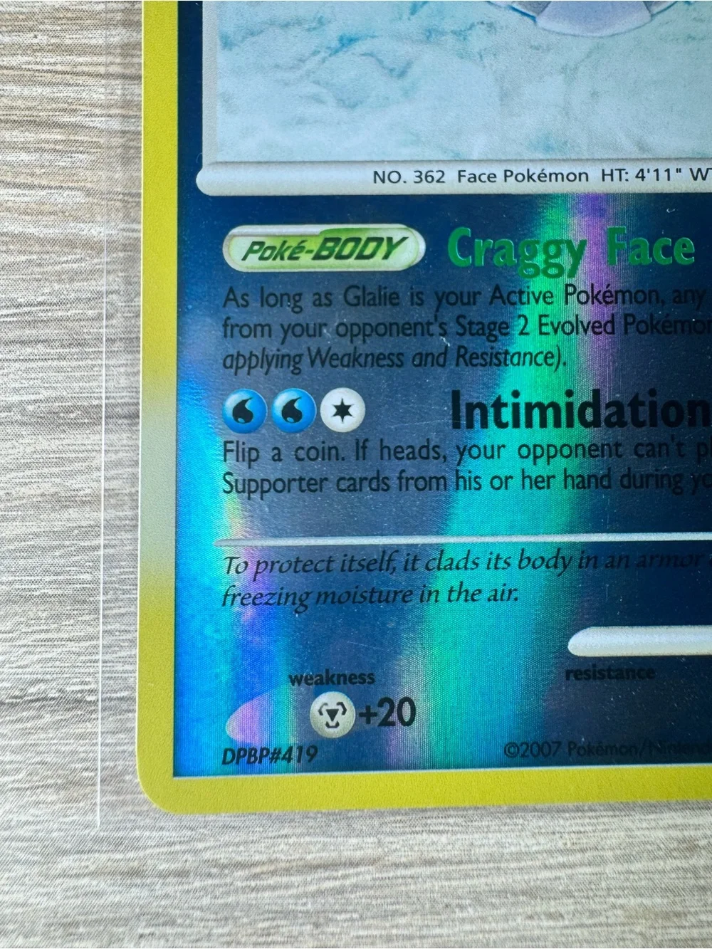 Glalie #25/Reverse Holo/Pokemon Mysterious Treasures